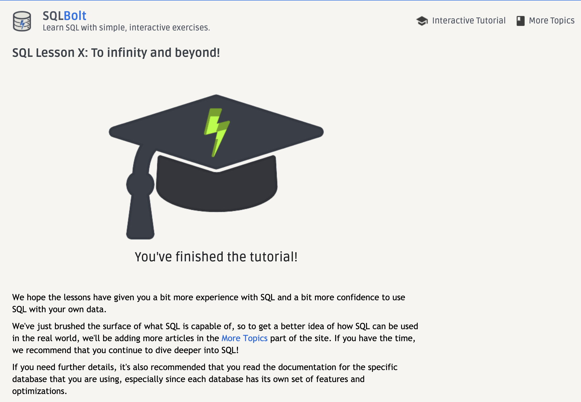 SQL Tutorial Complete